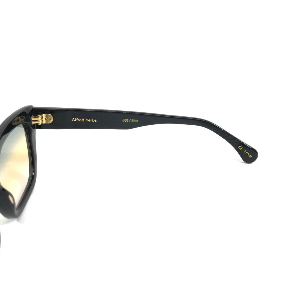 Alfred Kerbs Sunglasses SYLVIA BK Black Cat Eye with Blue Orange Gradient Lenses